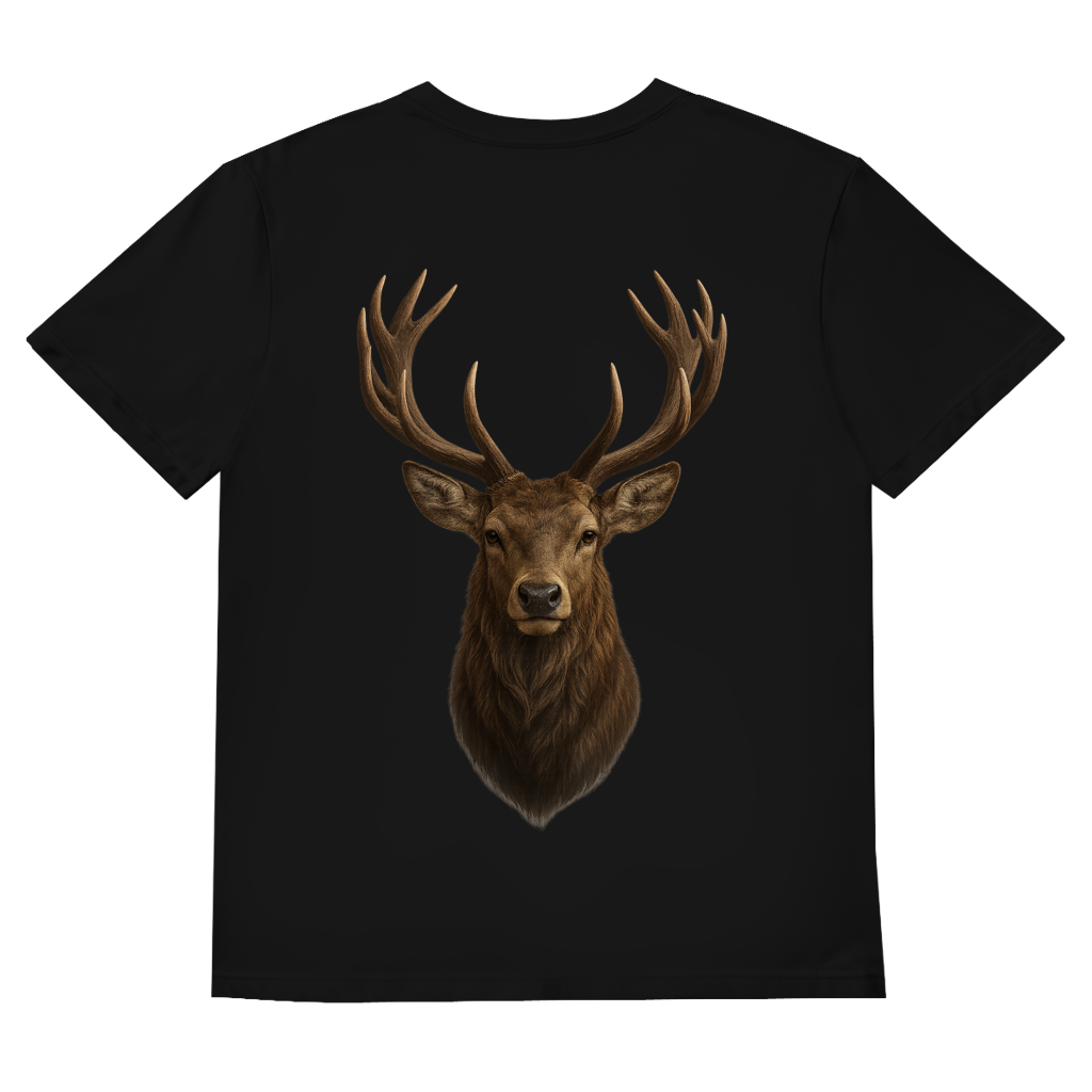 Herren Basic V-Neck T-Shirt "Hirsch"