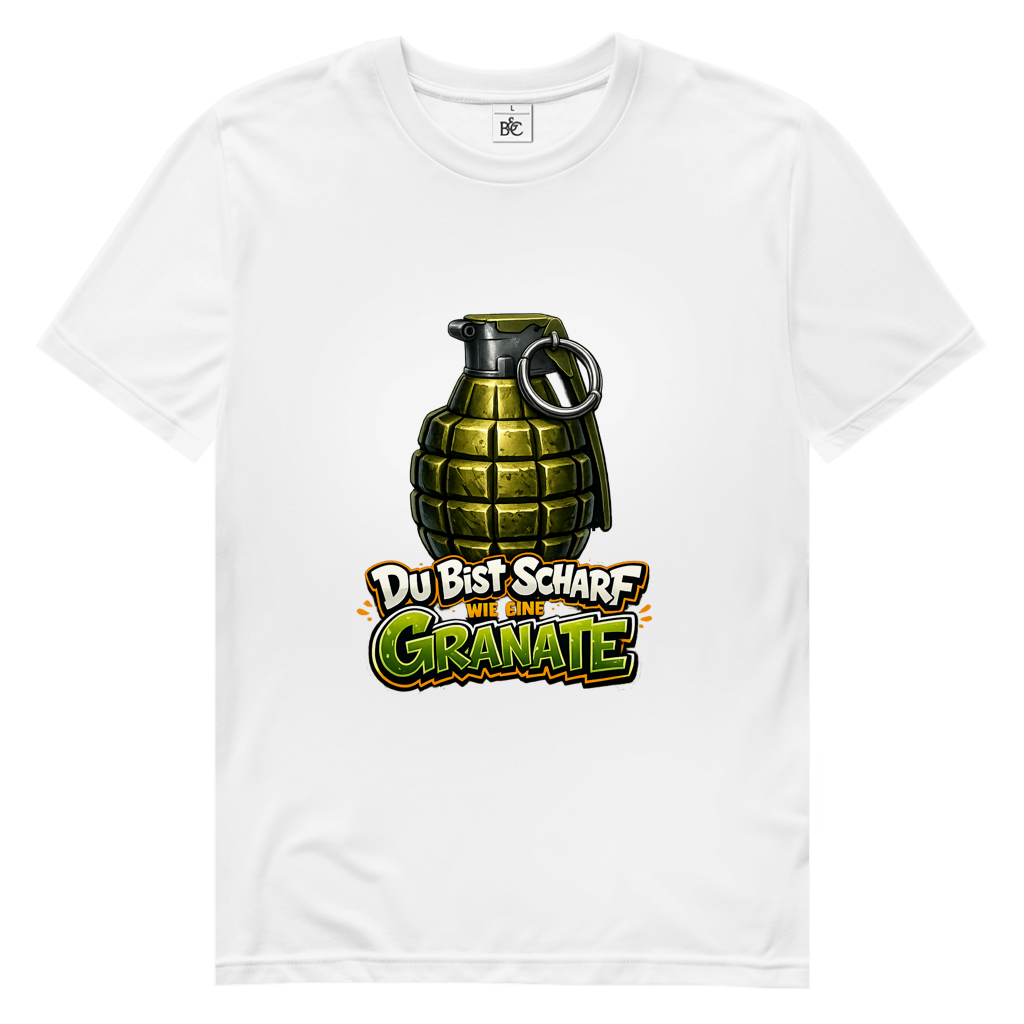 Herren Premium Bio T-Shirt "Scharf wie ne Granate"