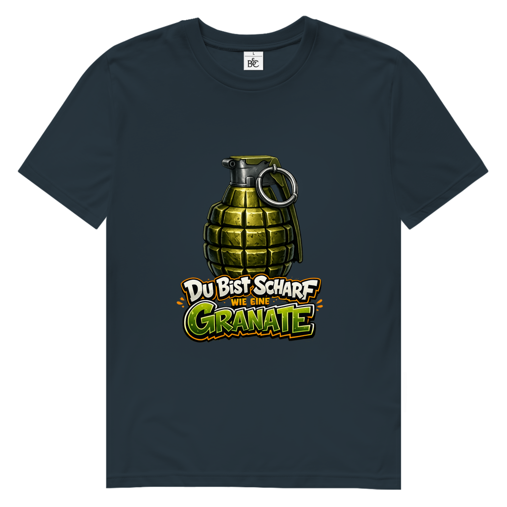 Herren Premium Bio T-Shirt "Scharf wie ne Granate"