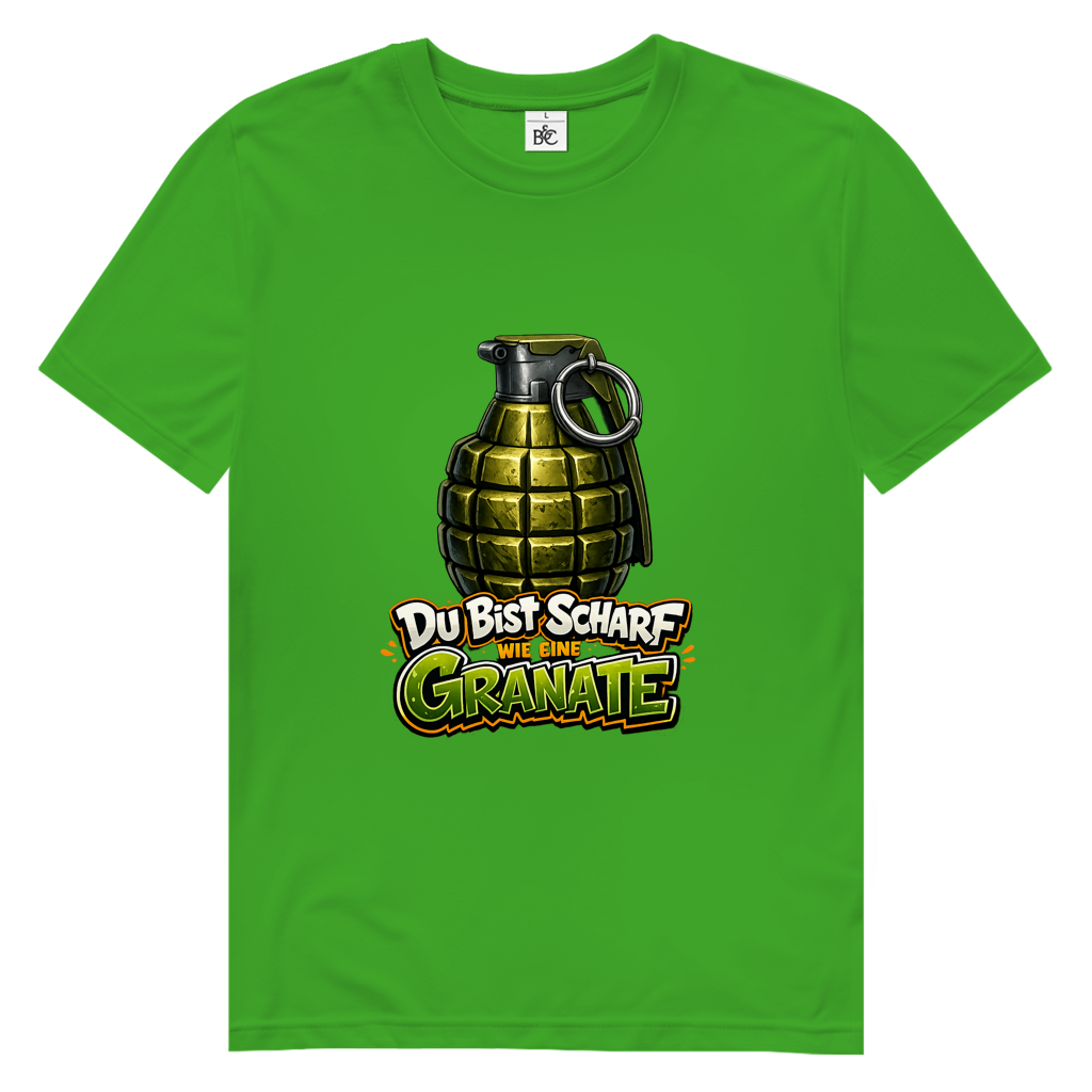 Herren Premium Bio T-Shirt "Scharf wie ne Granate"