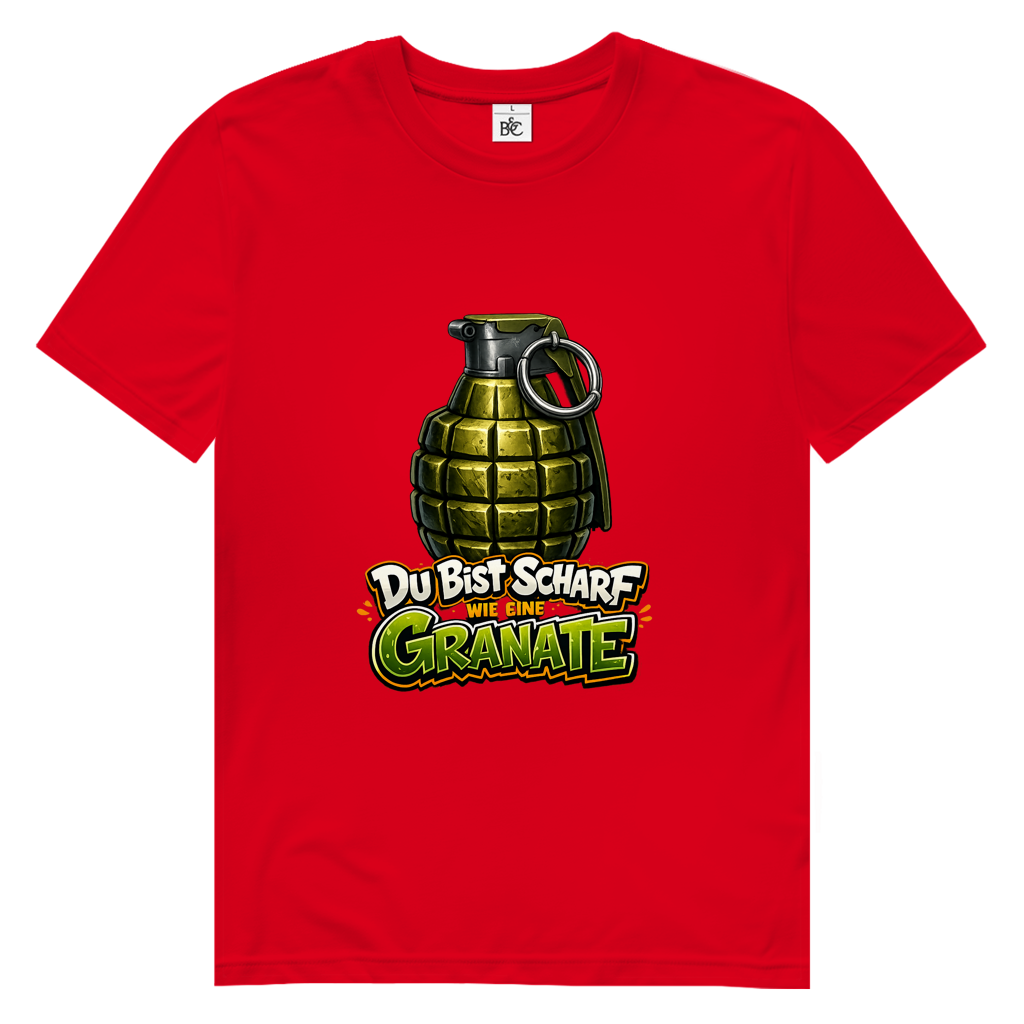 Herren Premium Bio T-Shirt "Scharf wie ne Granate"