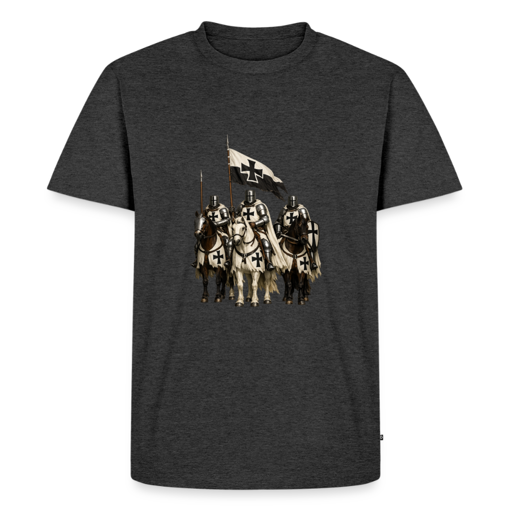 Premium T-Shirt "Deutsche Ordensritter" - Anthrazit meliert
