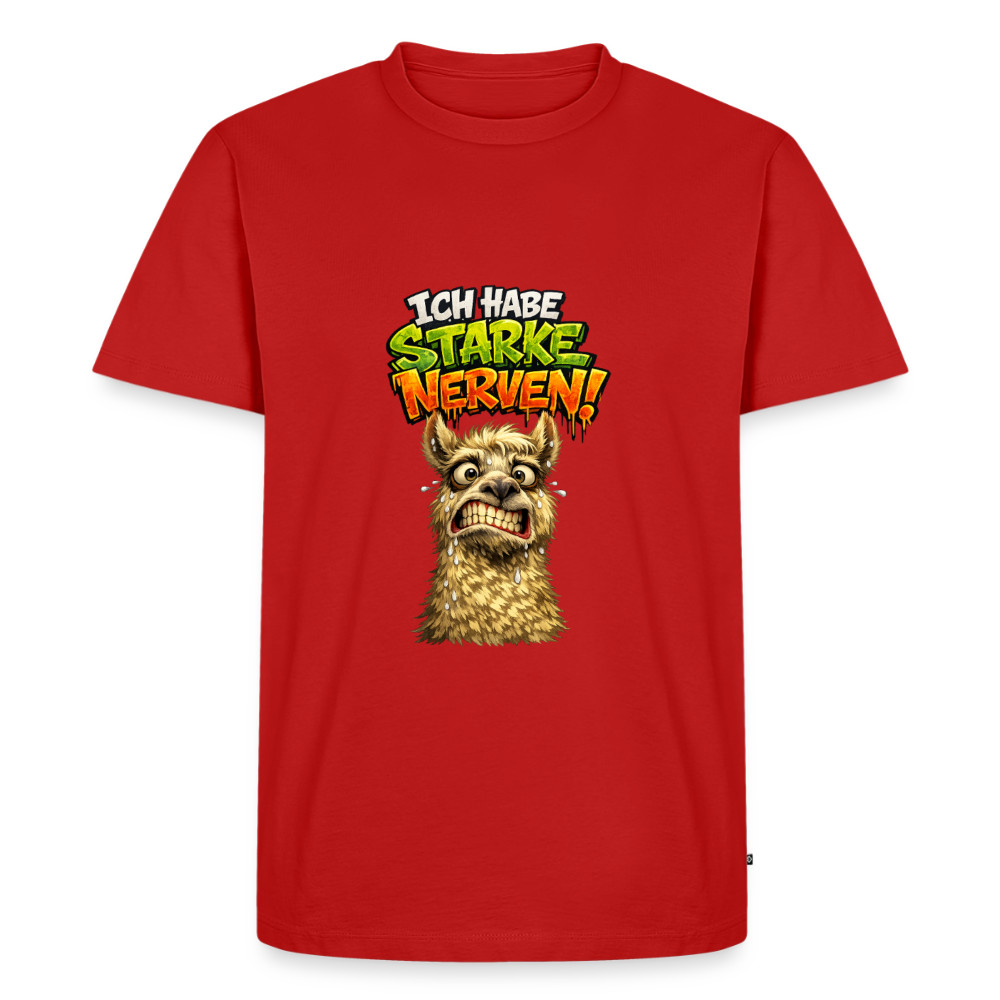 Premium T-Shirt "Starke Nerven" - Rot