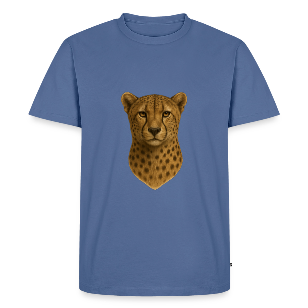 Premium T-Shirt "Gepard" - Taubenblau