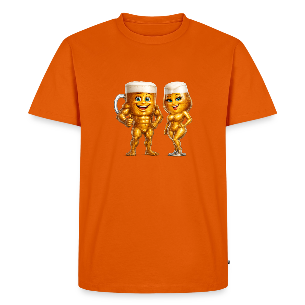 Premium T-Shirt "Bierpärchen" - Orange 