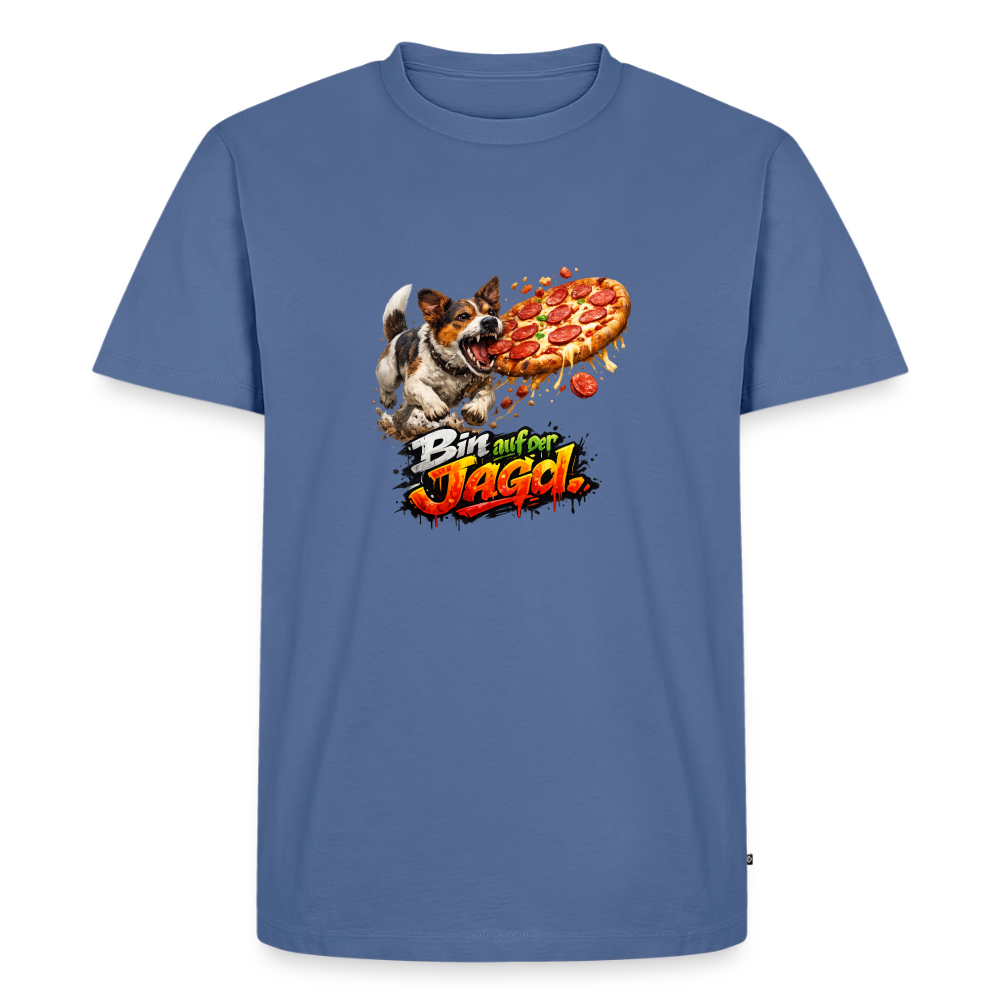 Premium T-Shirt "Auf Jagd" - Taubenblau