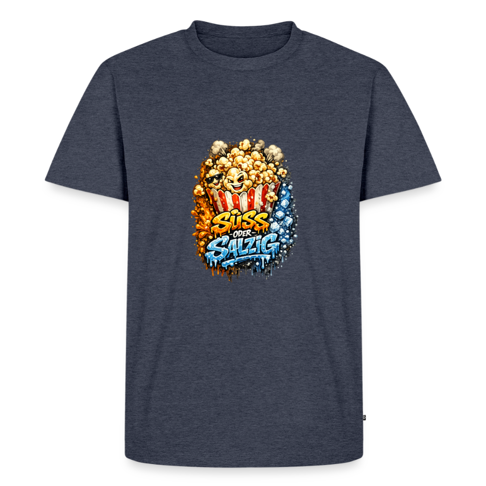 Premium T-Shirt "Süss oder Salzig - Jeansblau 