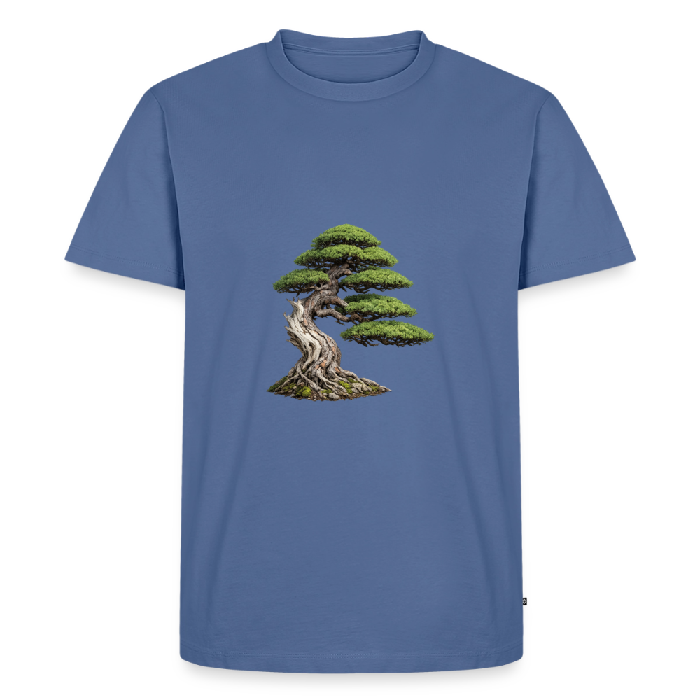 Premium T-Shirt "Bonsai" - Taubenblau