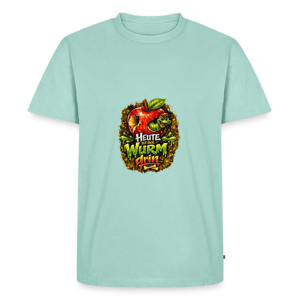 Premium T-Shirt "Heute ist der Wurm drin" - Mint 