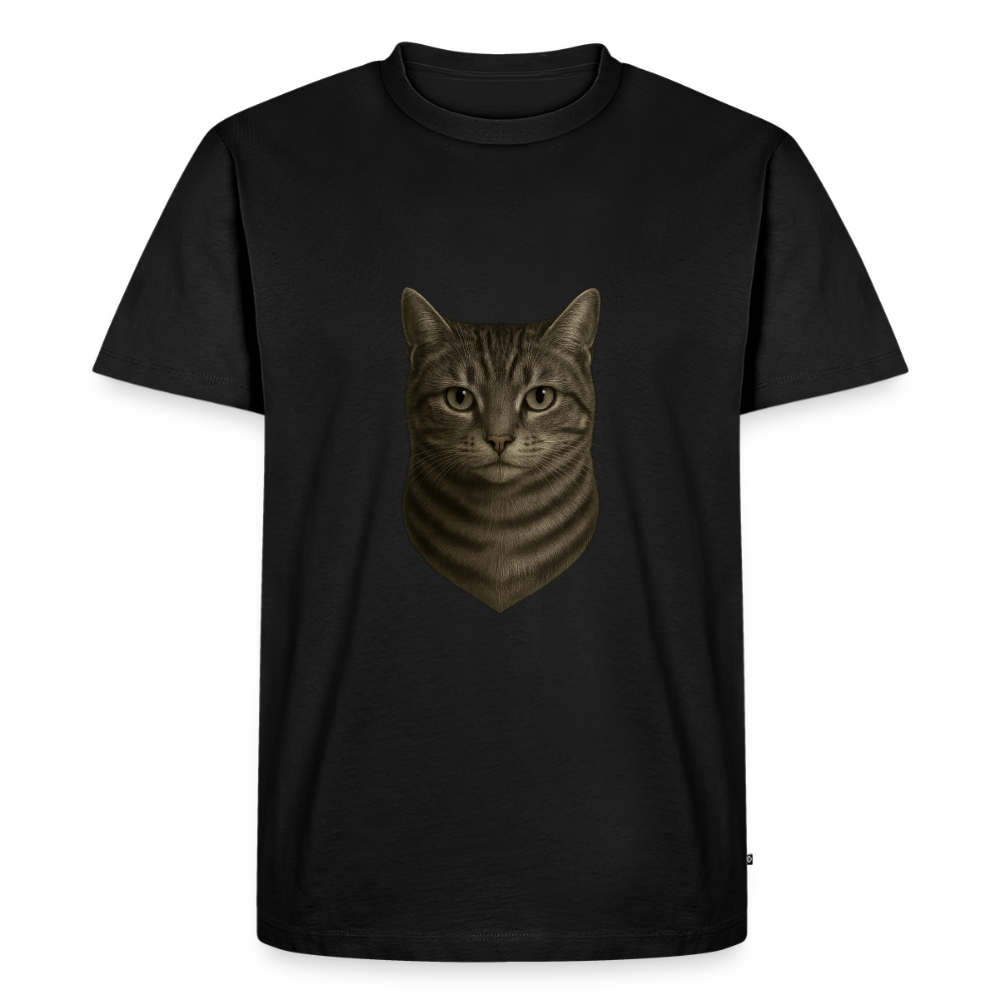 Premium T-Shirt "Katze" - Schwarz