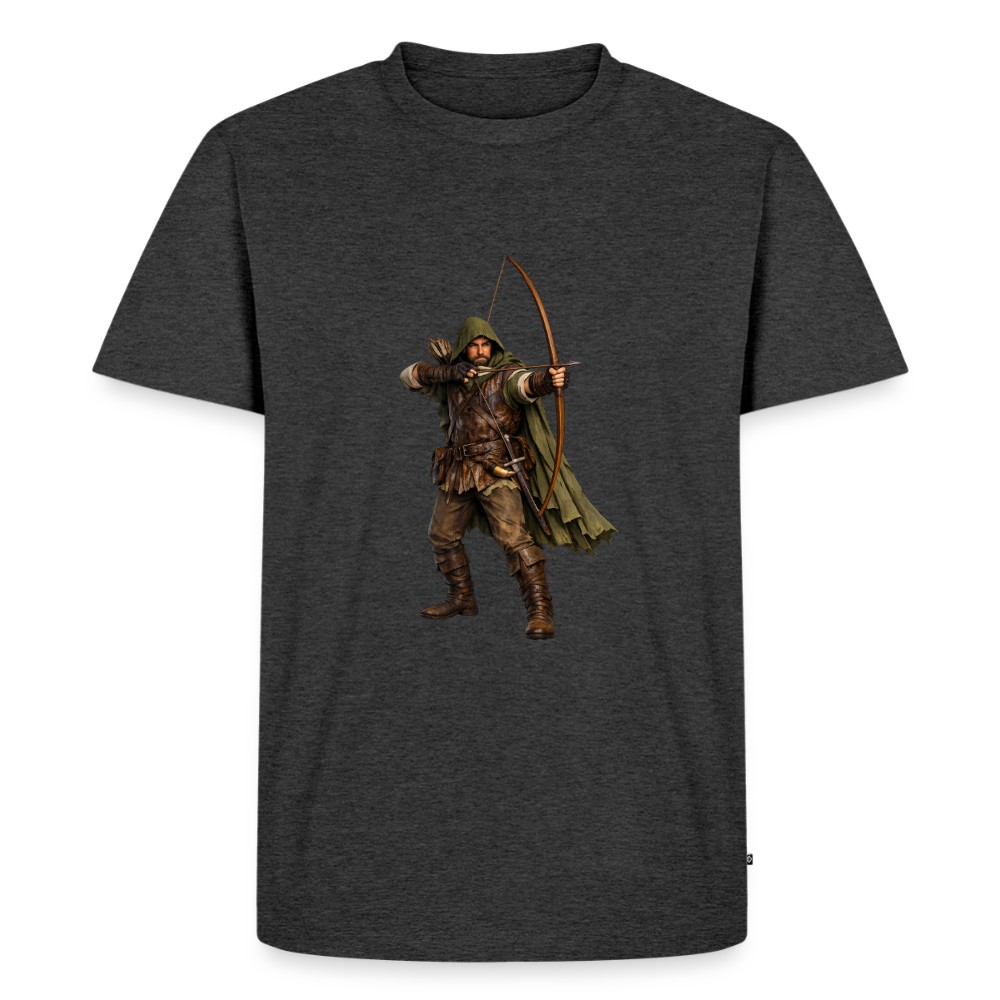 Premium T-Shirt "Hood" - Anthrazit meliert