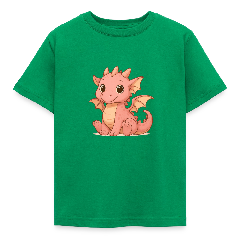 Kinder T-Shirt "Kleiner Drache" - Kelly Green