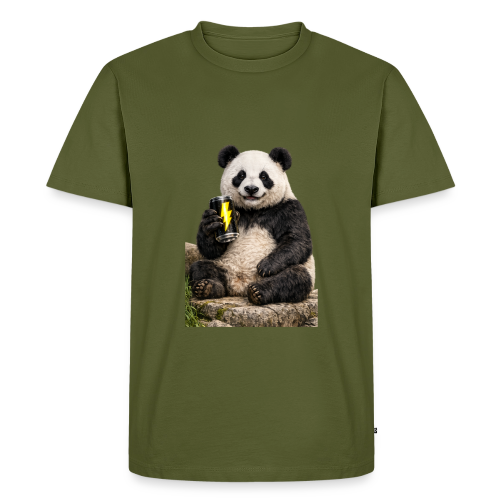 Premium T-Shirt "Panda Energy" - Khaki