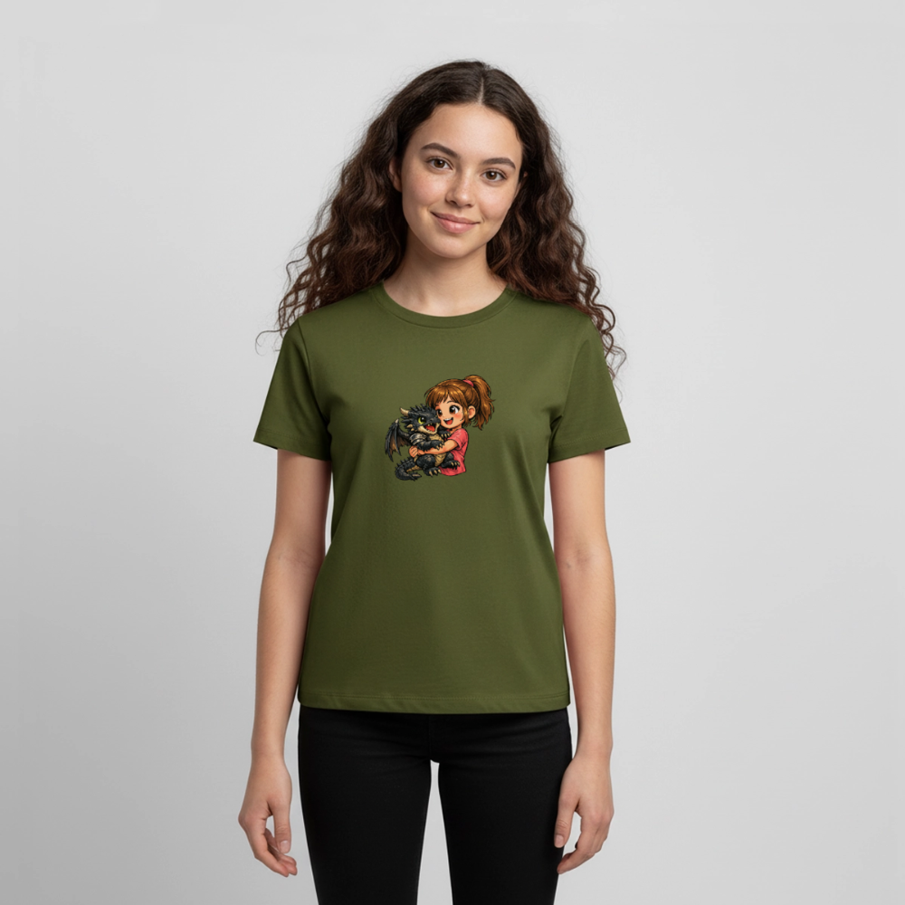 Teenager Premium T-Shirt "Drache" - Khaki
