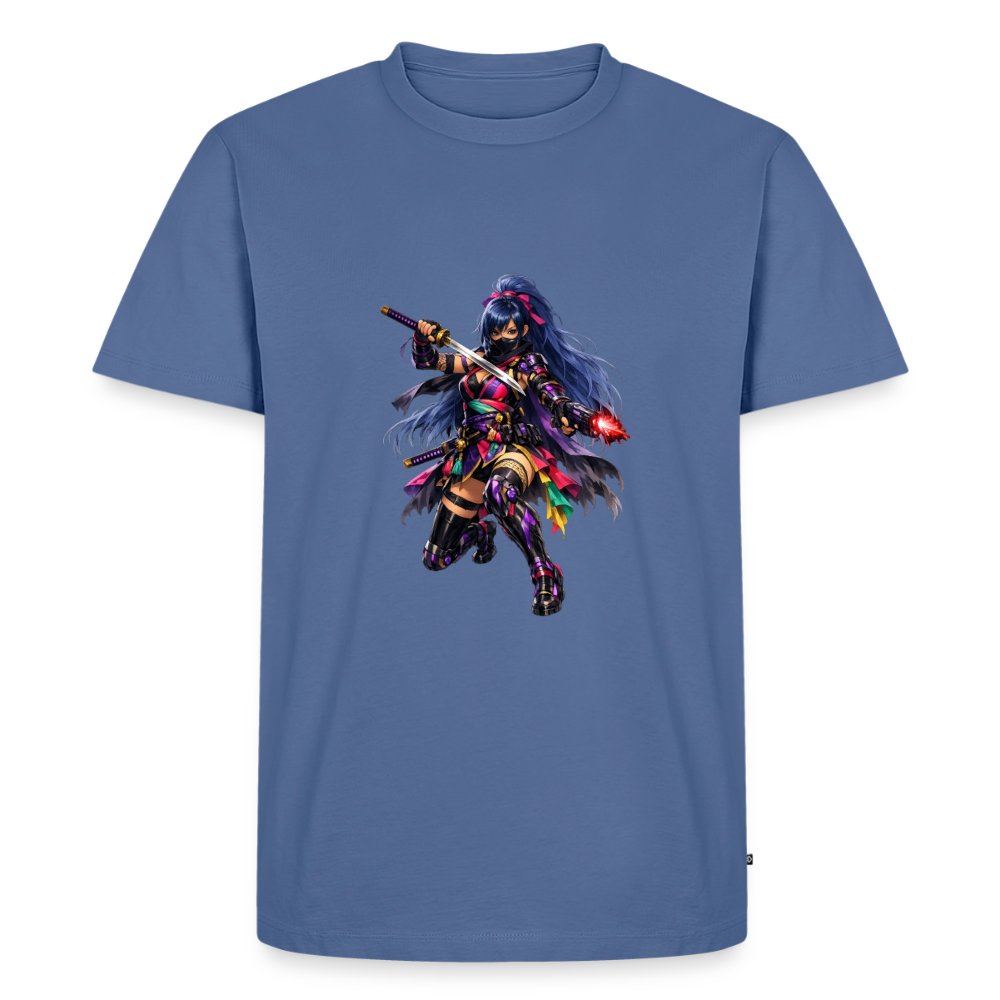 Premium T-Shirt "Future Woman II" - Taubenblau
