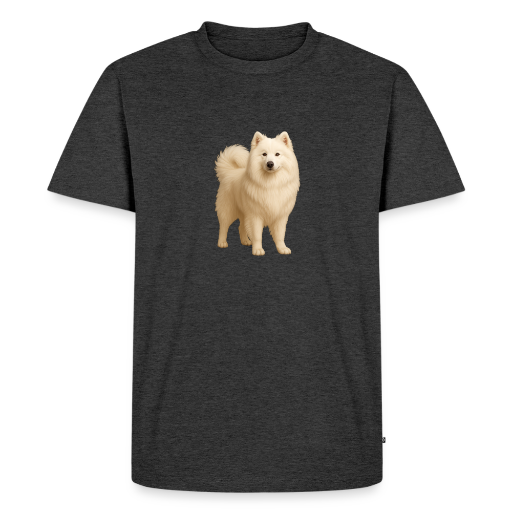 Premium T-Shirt "Hund" - Anthrazit meliert