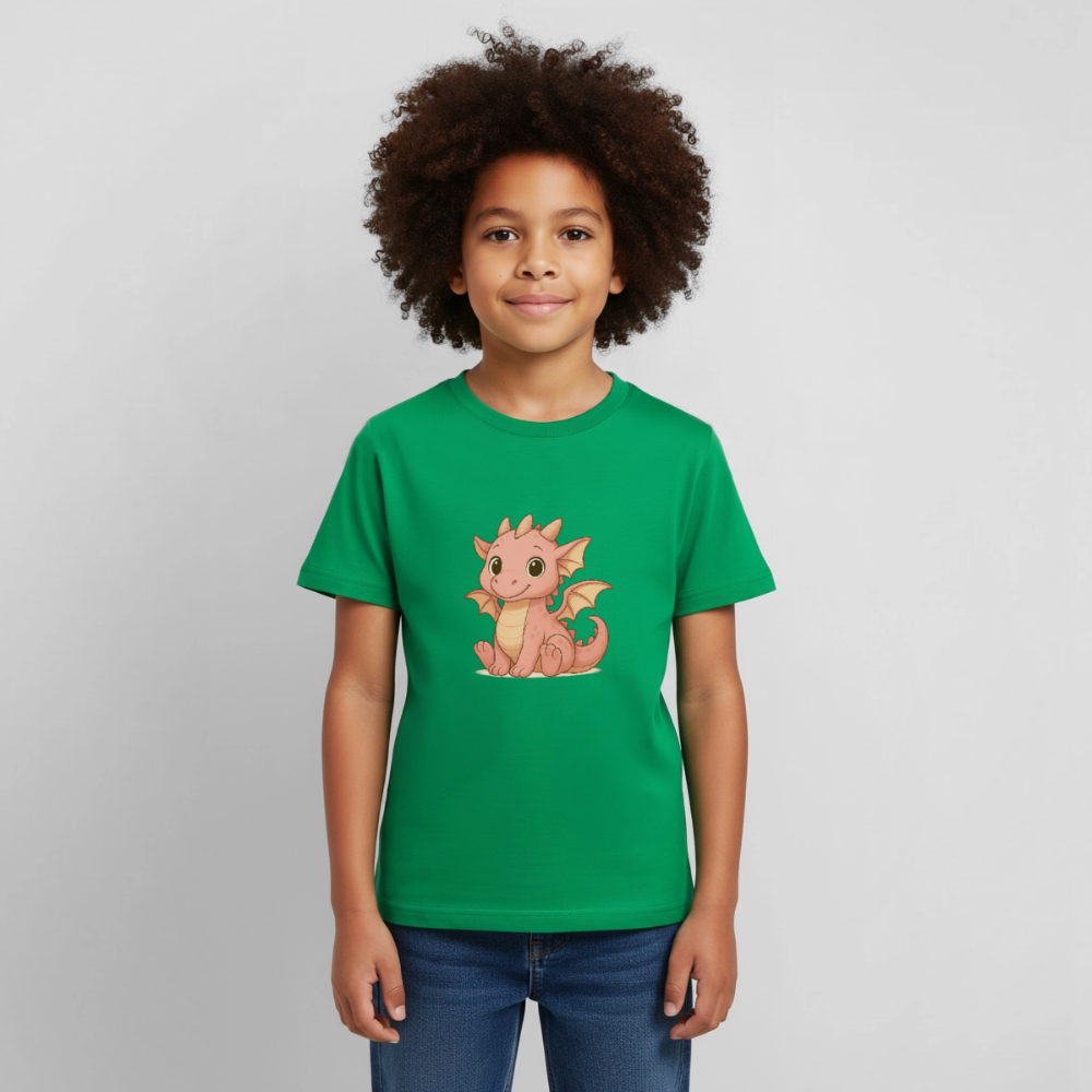 Kinder T-Shirt "Kleiner Drache" - Kelly Green