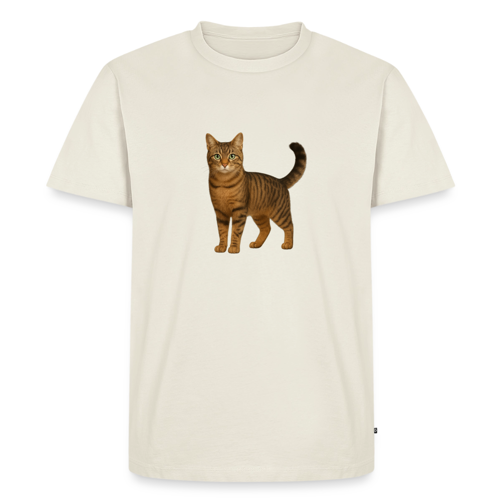 Premium T-Shirt "Katze" - Naturweiß