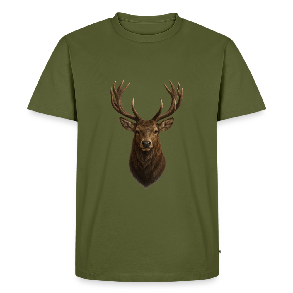 Premium T-Shirt "Hirsch" - Khaki