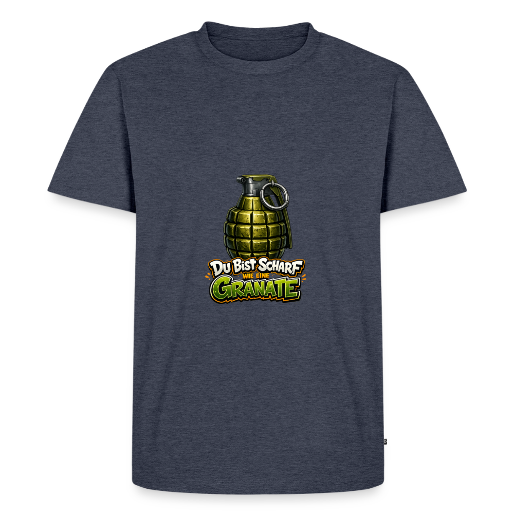 Männer Premium T-Shirt "Scharf wie eine Granate" - Jeansblau 