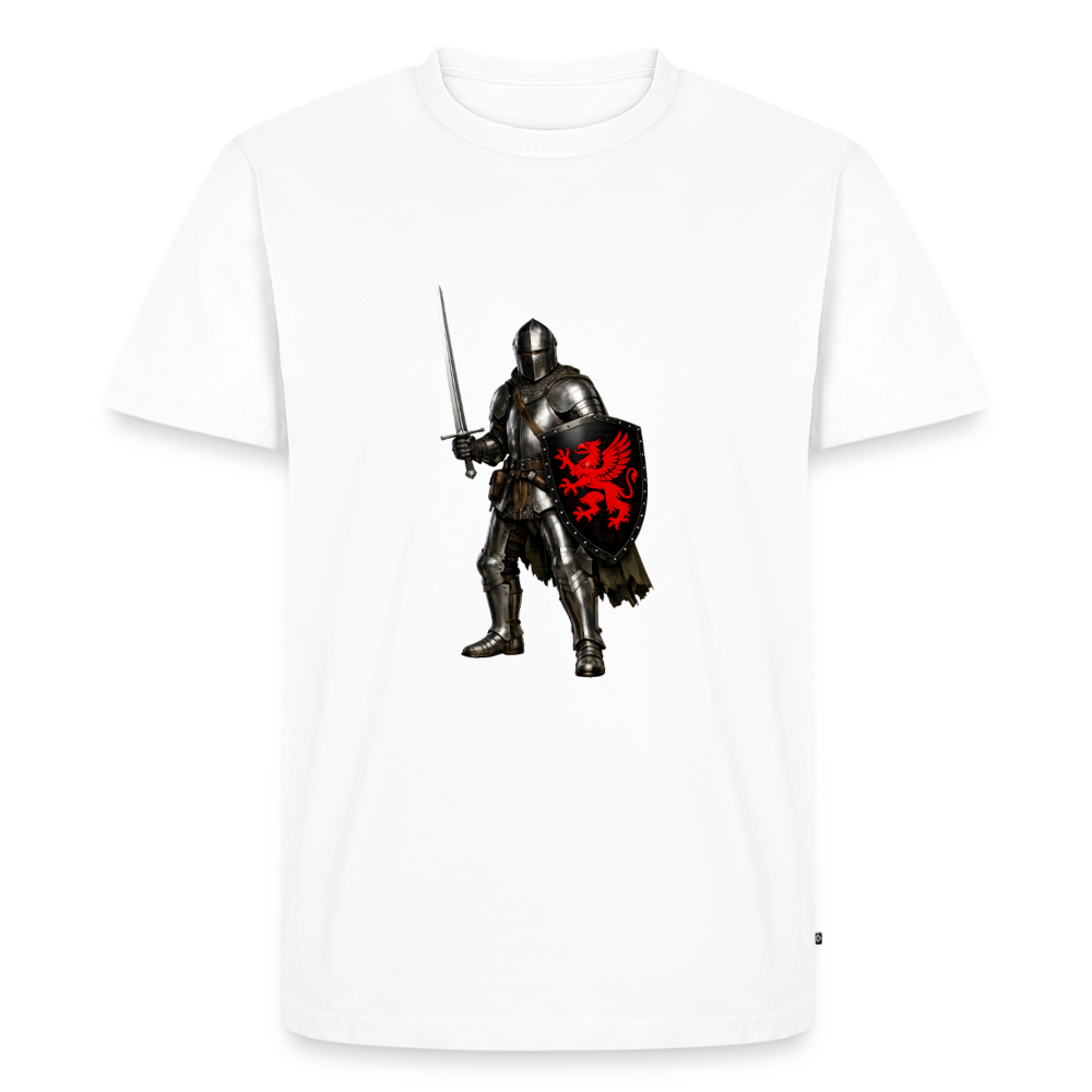 Premium T-Shirt "Ritter roter Greif" - Weiß