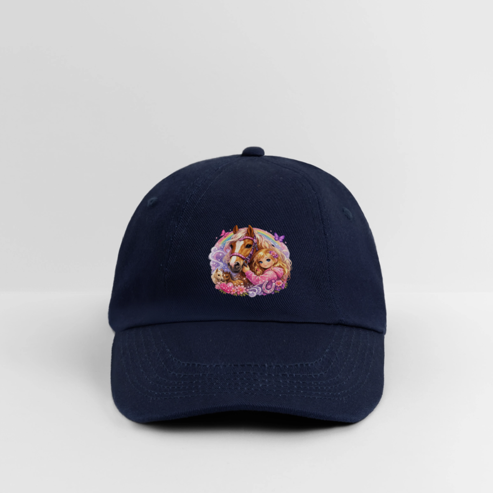 Baseballkappe "Mädchen mit Pferd" - Blau/Blau