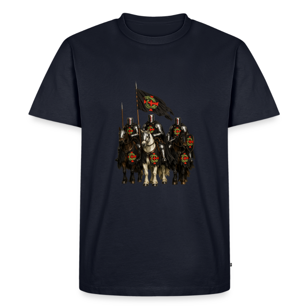 Premium T-Shirt "Ritter zu Pferd" - Navy