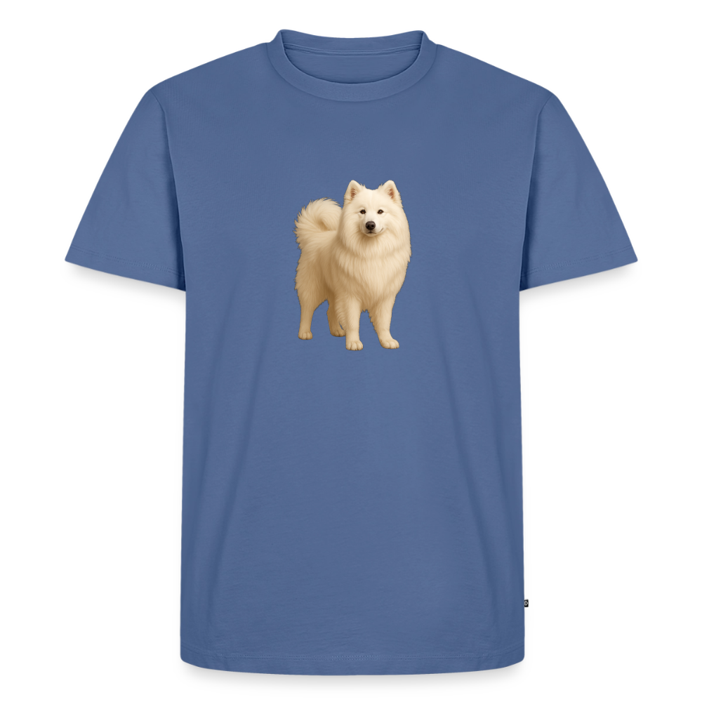 Premium T-Shirt "Hund" - Taubenblau