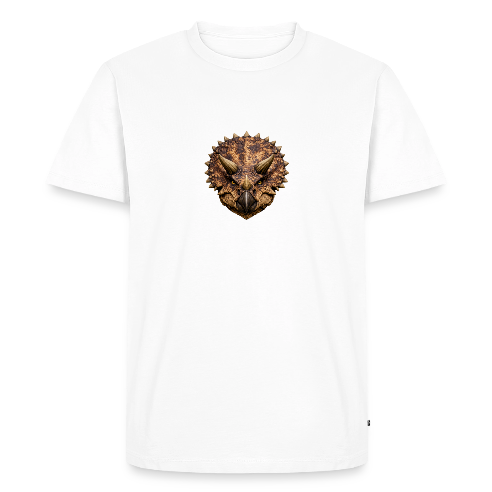 Premium T-Shirt "Triceratops" - Weiß