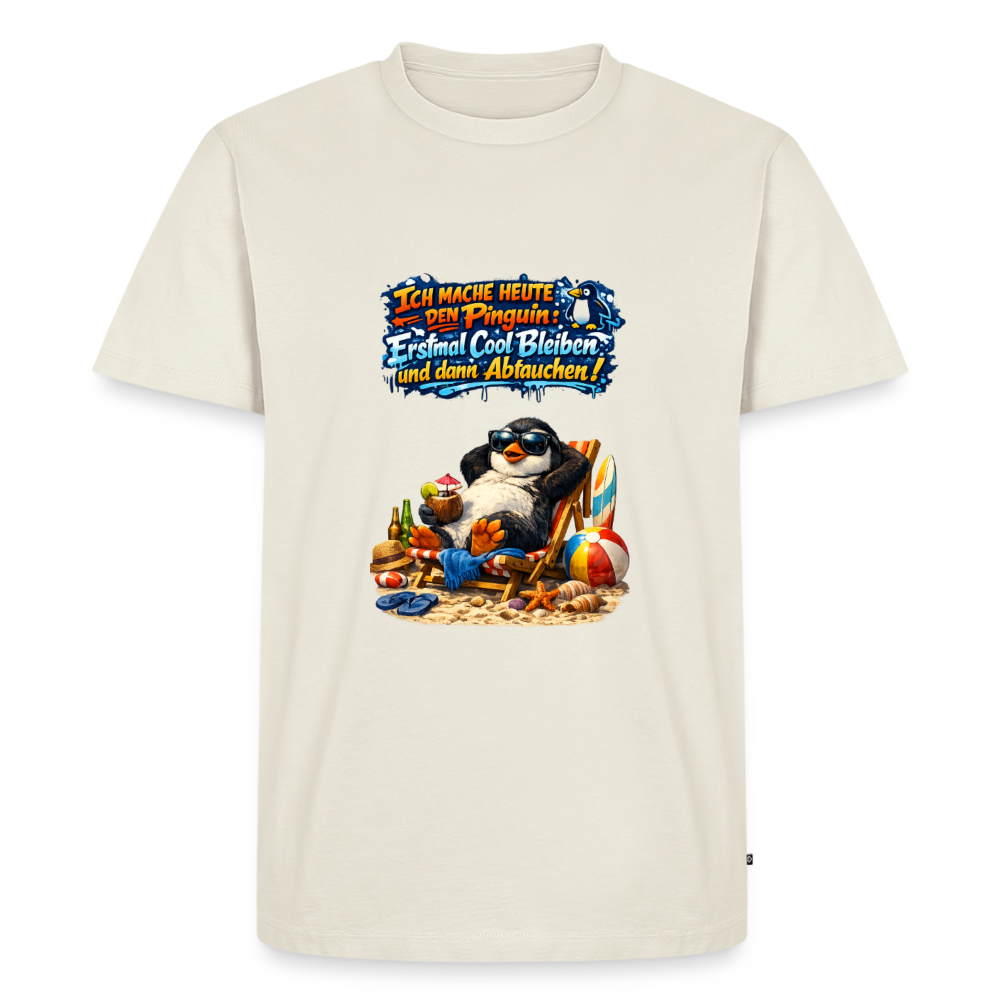 Premium T-Shirt "Cool bleiben" - Naturweiß