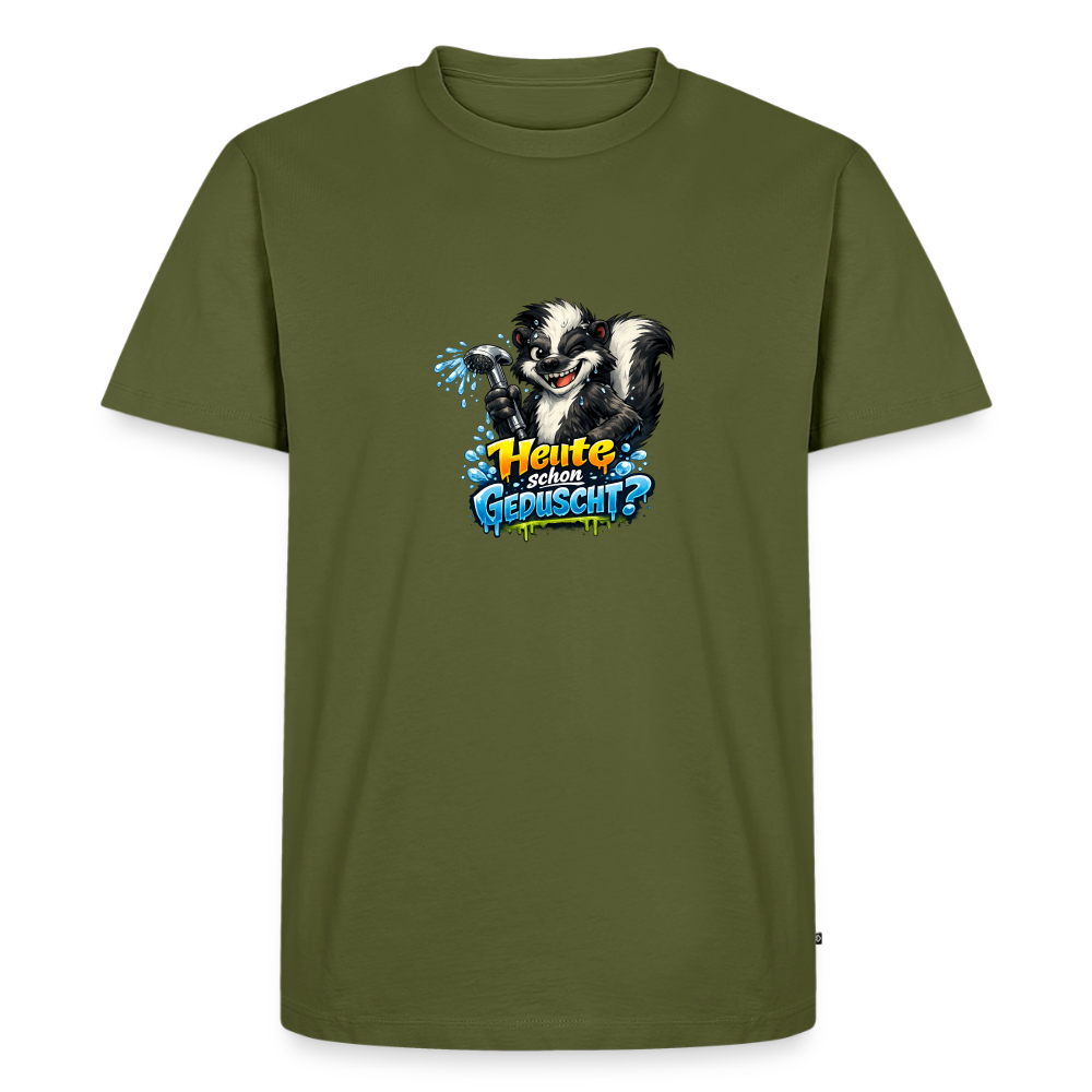 Premium T-Shirt "Geduscht" - Khaki