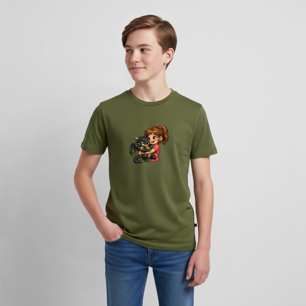 Teenager Premium T-Shirt "Drache" - Khaki
