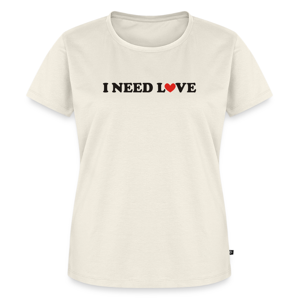 Premium T-Shirt "Need Love" - Naturweiß