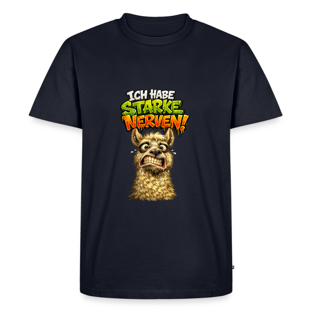 Premium T-Shirt "Starke Nerven" - Navy