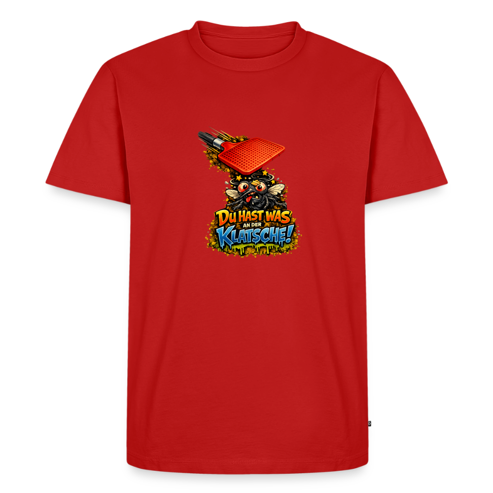 Premium T-Shirt "Klatsche" - Rot