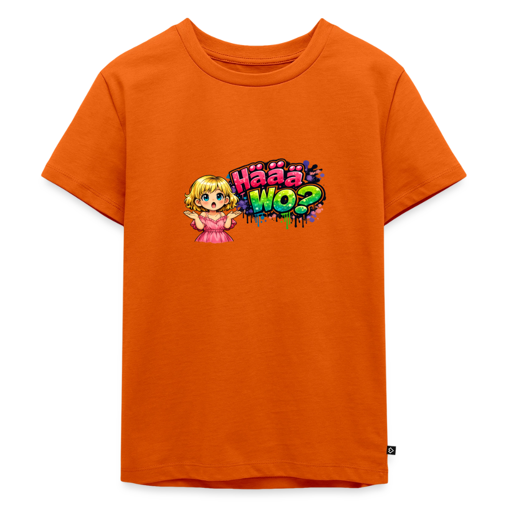 Kinder Premium T-Shirt "Häää Wo" - Orange 