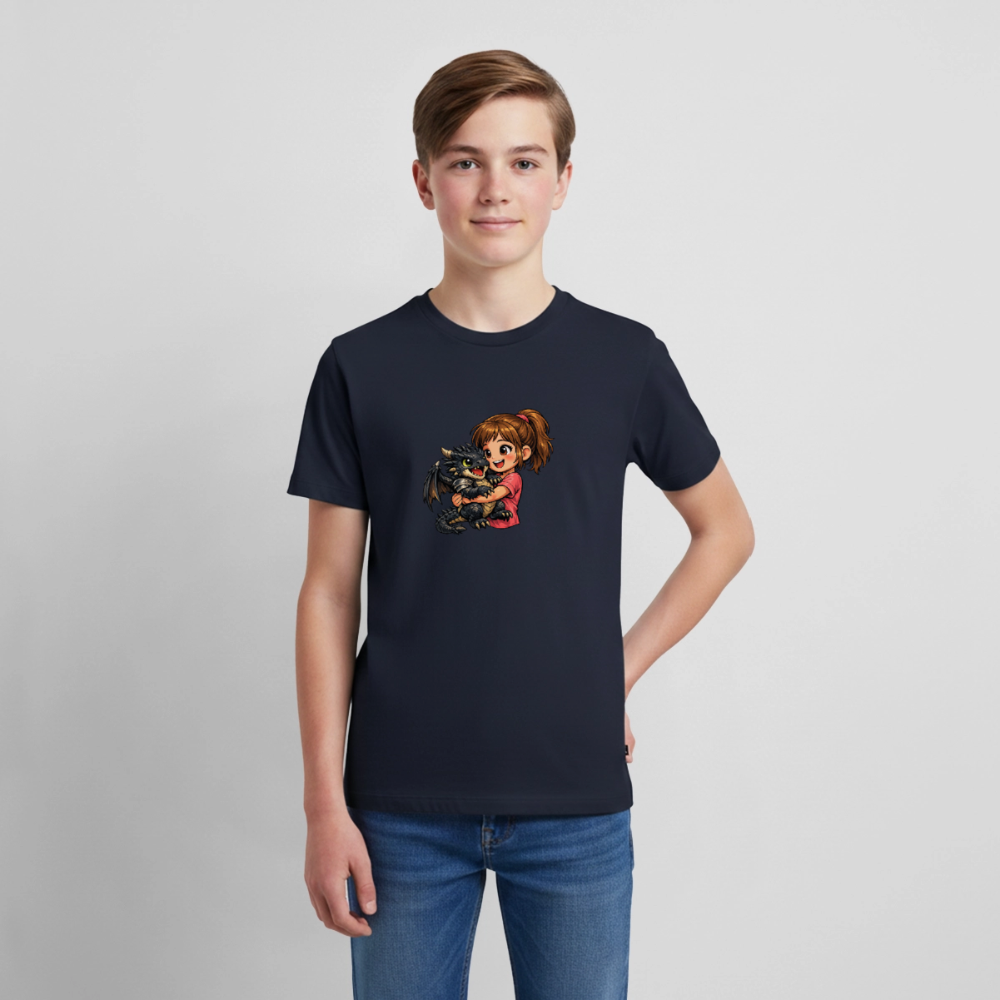 Teenager Premium T-Shirt "Drache" - Navy