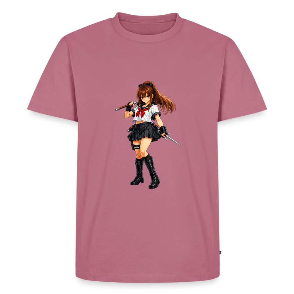 Premium T-Shirt "Anime Woman" - Mauve