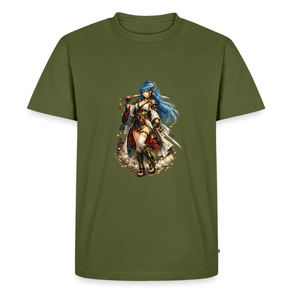 Premium T-Shirt "Anime Woman" - Khaki