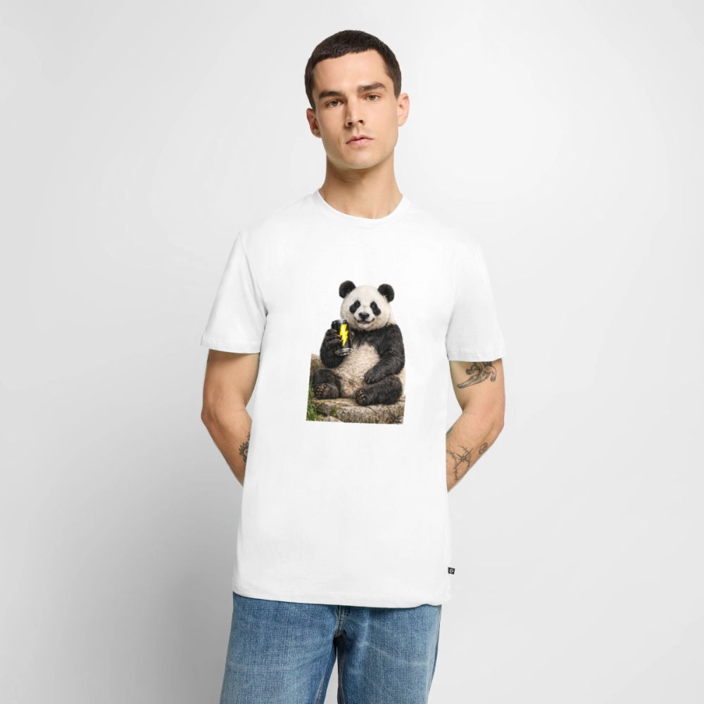 Premium T-Shirt "Panda Energy" - Weiß