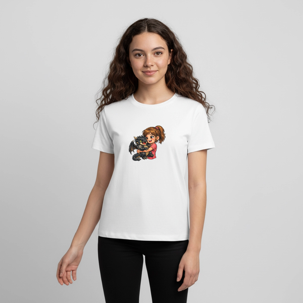 Teenager Premium T-Shirt "Drache" - Weiß