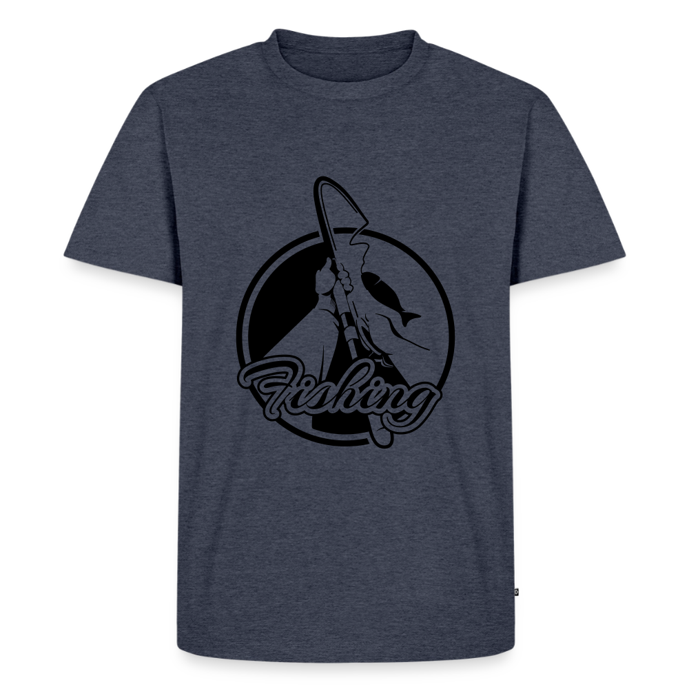 Premium T-Shirt "Fishing" - Jeansblau 