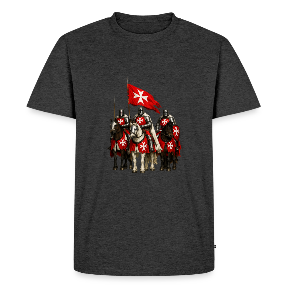 Premium T-Shirt "Malteser Ritter" - Anthrazit meliert
