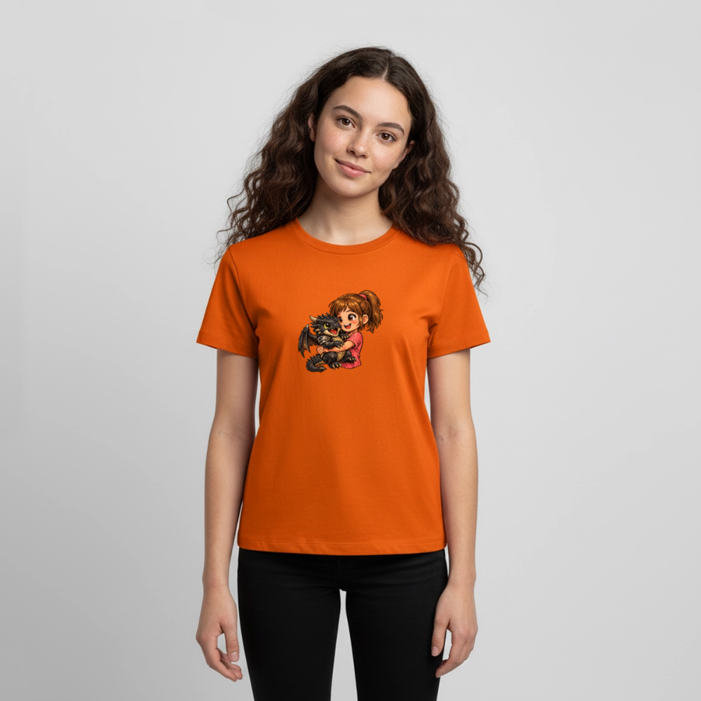 Teenager Premium T-Shirt "Drache" - Orange 