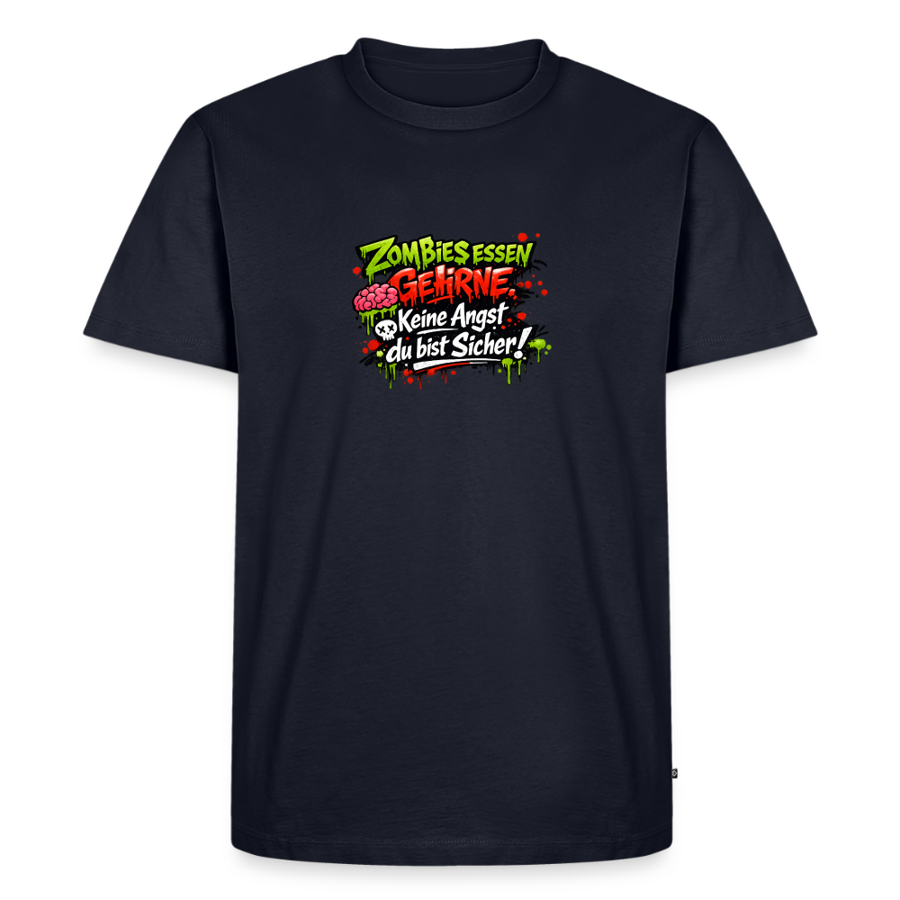 Premium T-Shirt "Zombies essen..." - Navy