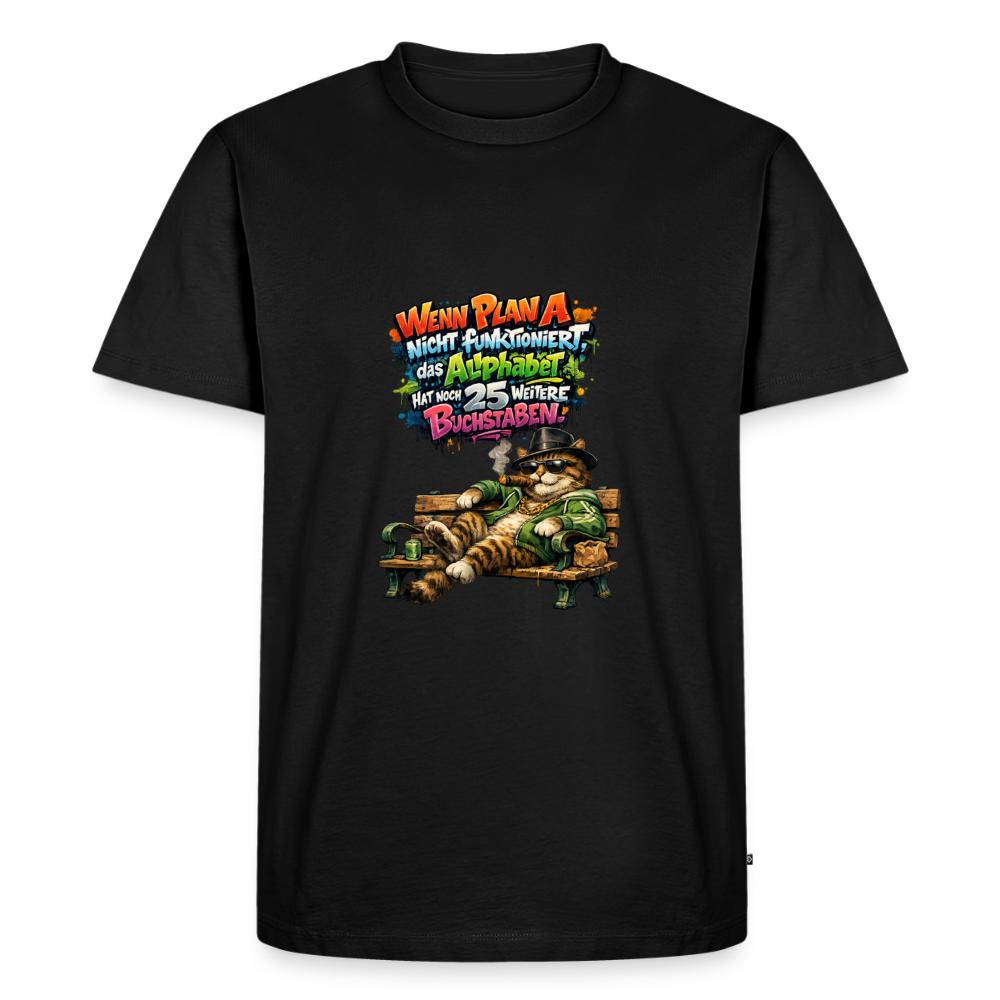 Premium T-Shirt "Plan A" - Schwarz