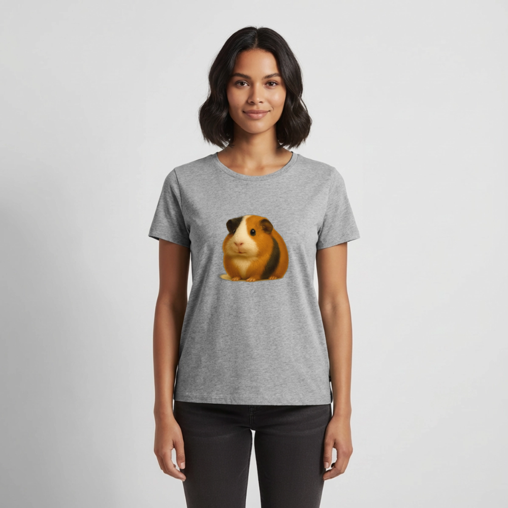 Premium T-Shirt "Meerschweinchen I" - Grau meliert