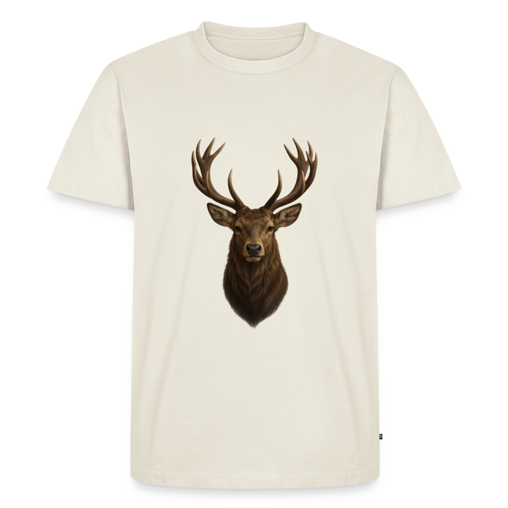 Premium T-Shirt "Hirsch" - Naturweiß