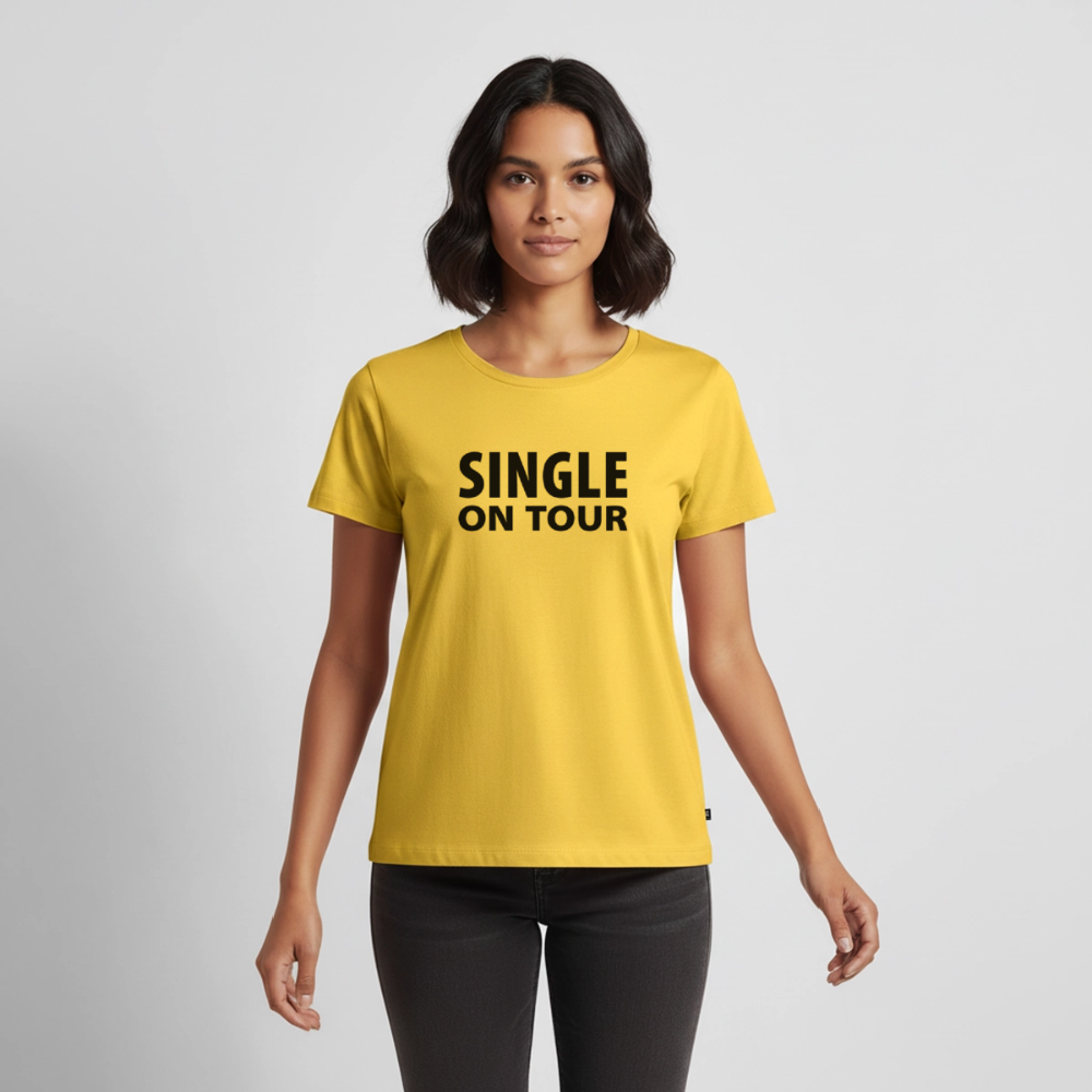 Premium T-Shirt "Single on Tour" - Sonnengelb