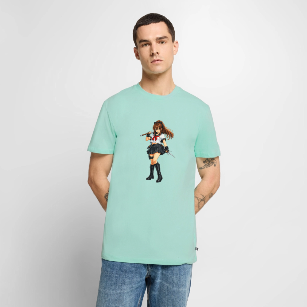 Premium T-Shirt "Anime Woman" - Mint 
